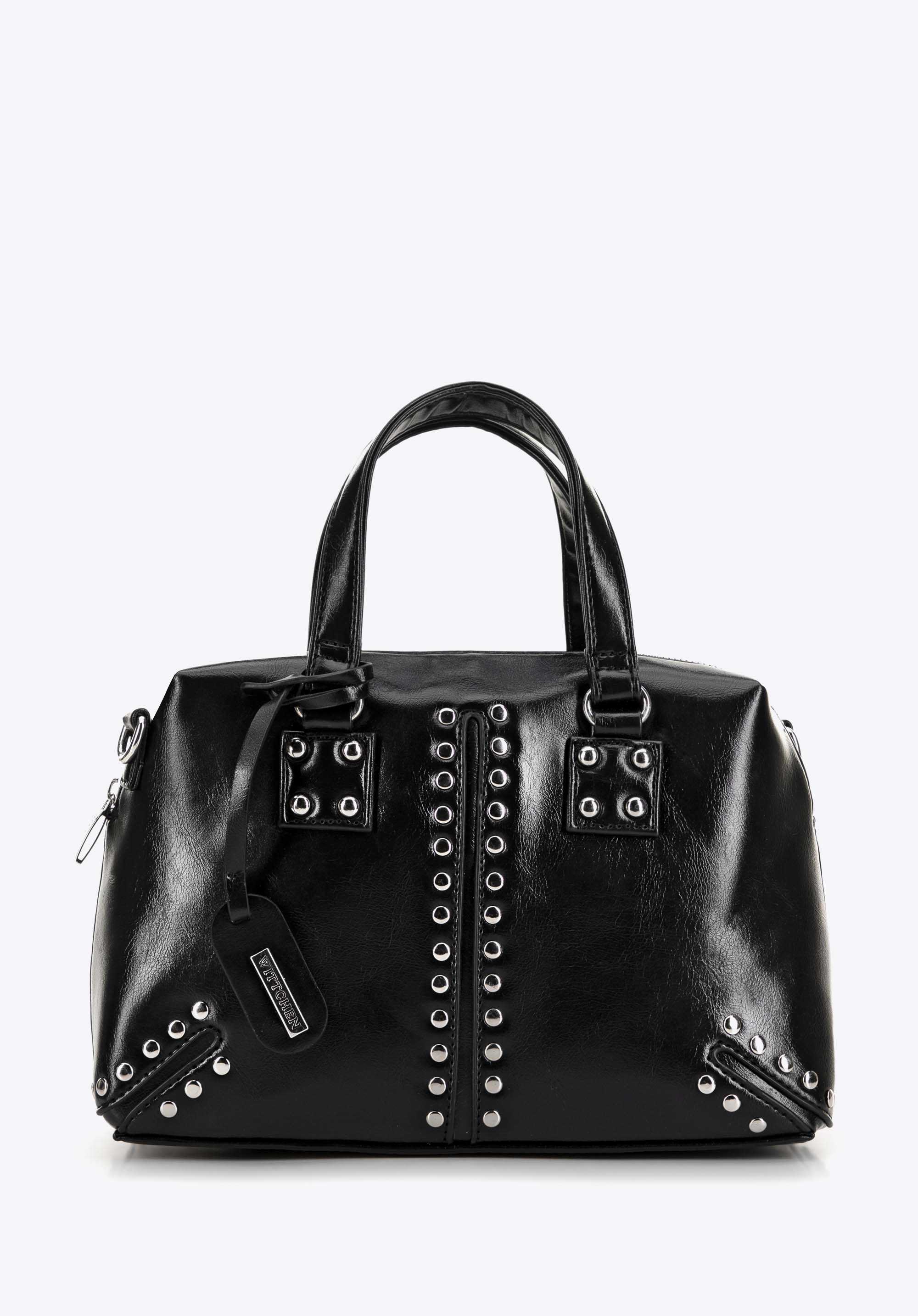 Dámská kabelka z umělé kůže se střapcem, černá, 99-4Y-431-1, Obrázek 1