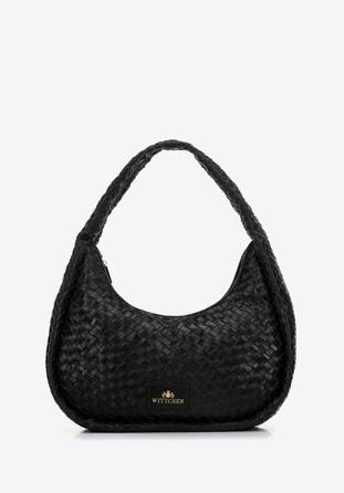 Dámská kožená kabelka, černá, 97-4E-508-1, Obrázek 1