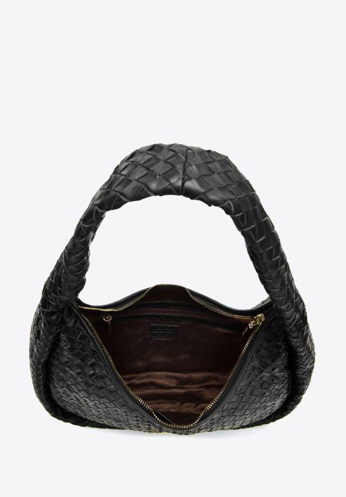 Dámská kožená kabelka, černá, 97-4E-508-1, Obrázek 3