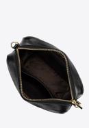 Dámská kožená kabelka s monogramem, černá, 98-4E-602-P, Obrázek 3