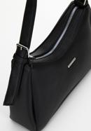 Dámská lichoběžníková kabelka z ekologické kůže s prošíváním, černá, 98-4Y-600-Z, Obrázek 4
