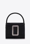 Dámská mini kabelka s lesklou přezkou, černá, 97-4Y-756-P, Obrázek 1