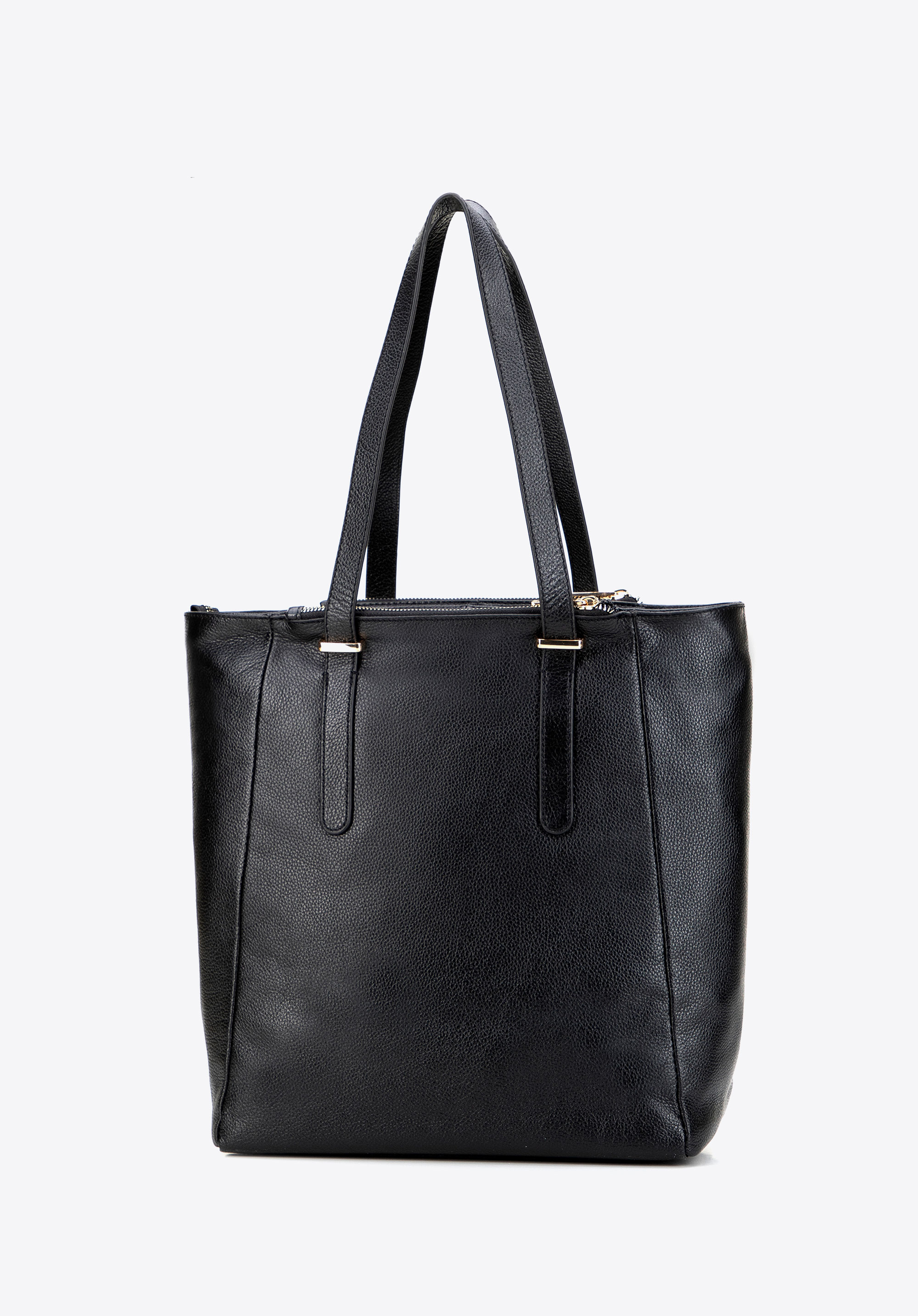 Dámská nákupní taška z oblázkové kůže, černá, 101-4E-804-1, Obrázek 1