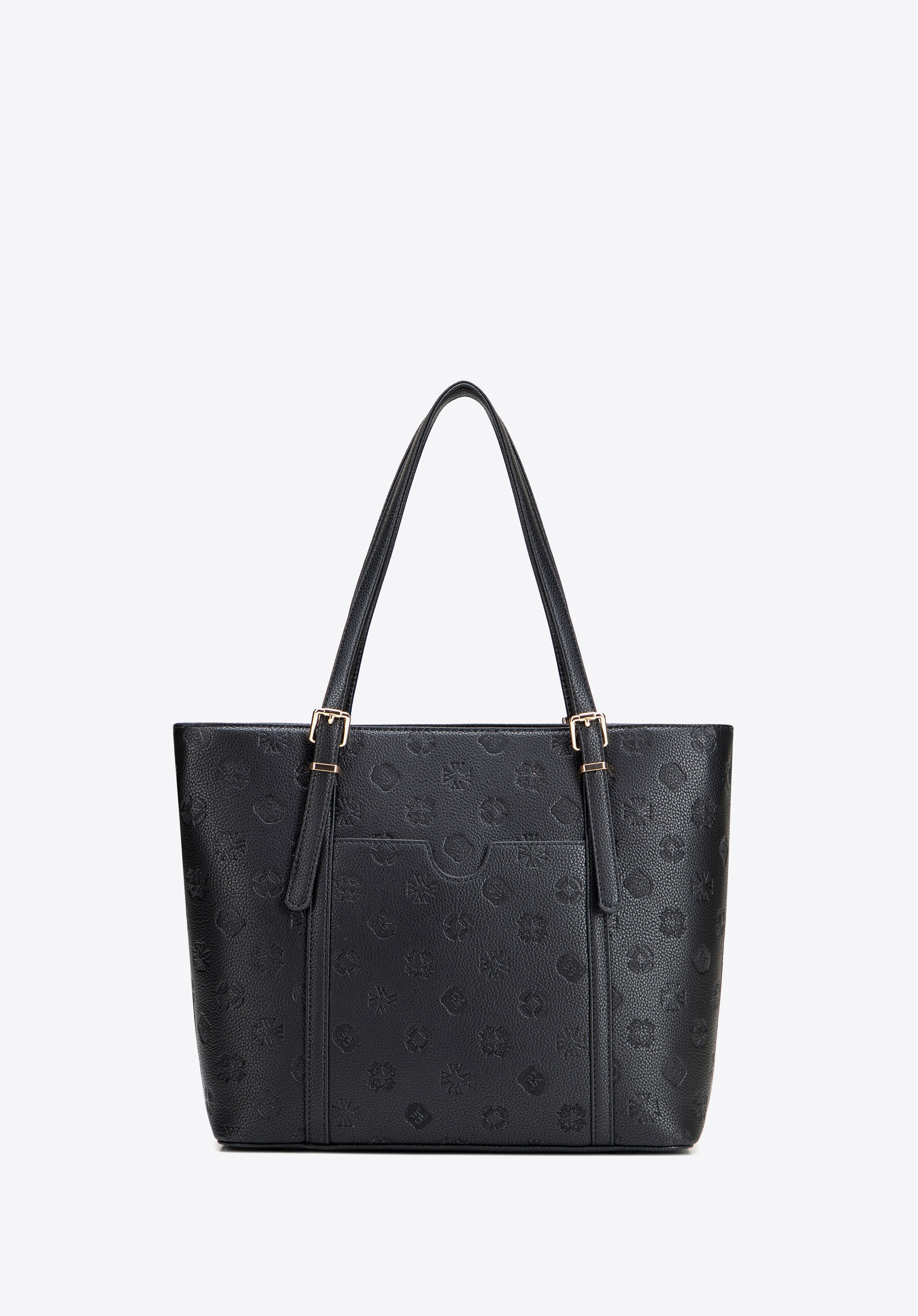 Dámská nákupní taška z reliéfní umělé kůže, černá, 101-4Y-P05-1, Obrázek 1