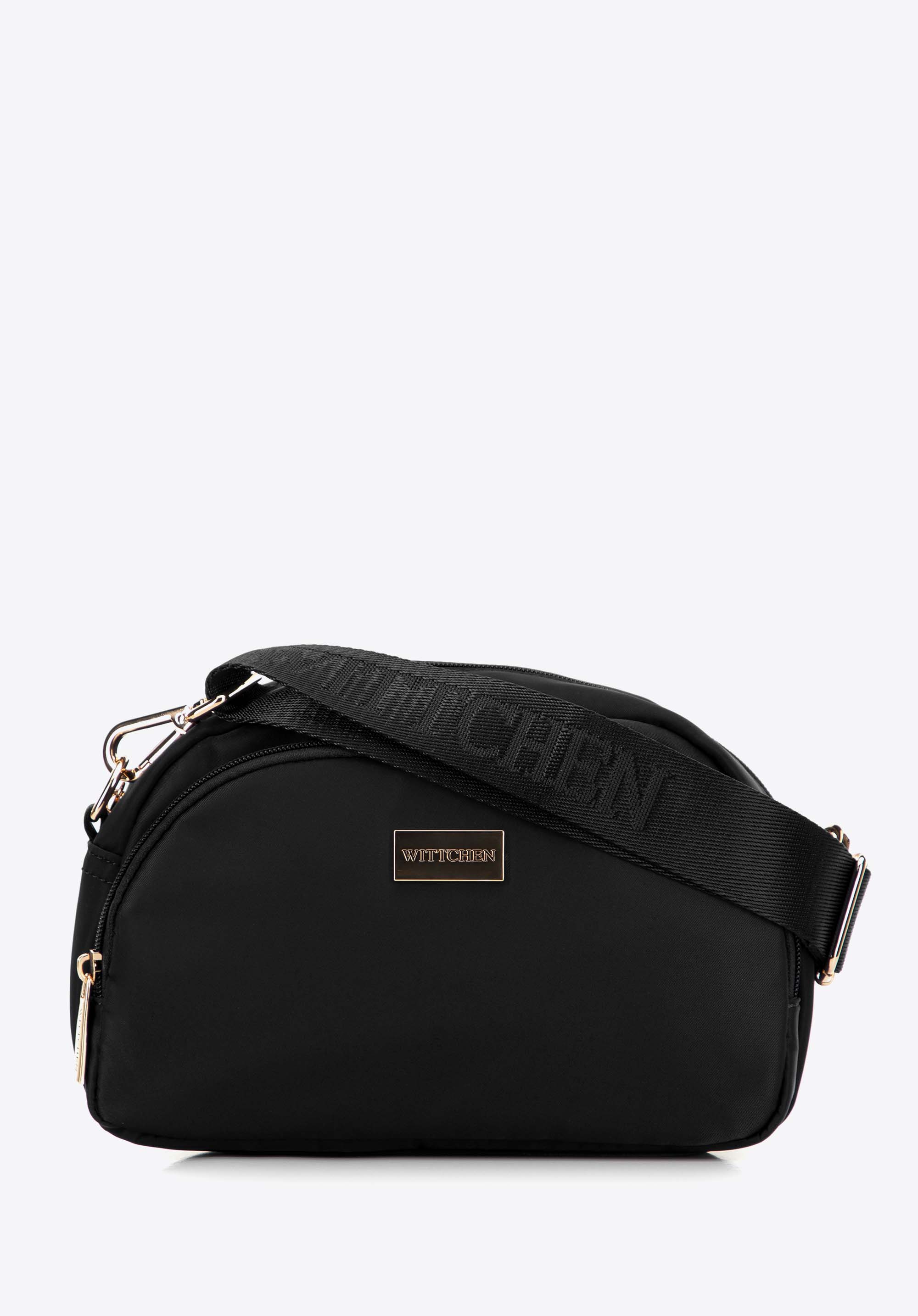 Dámská nylonová crossbody kabelka, černá, 29-4P-204-10, Obrázek 1