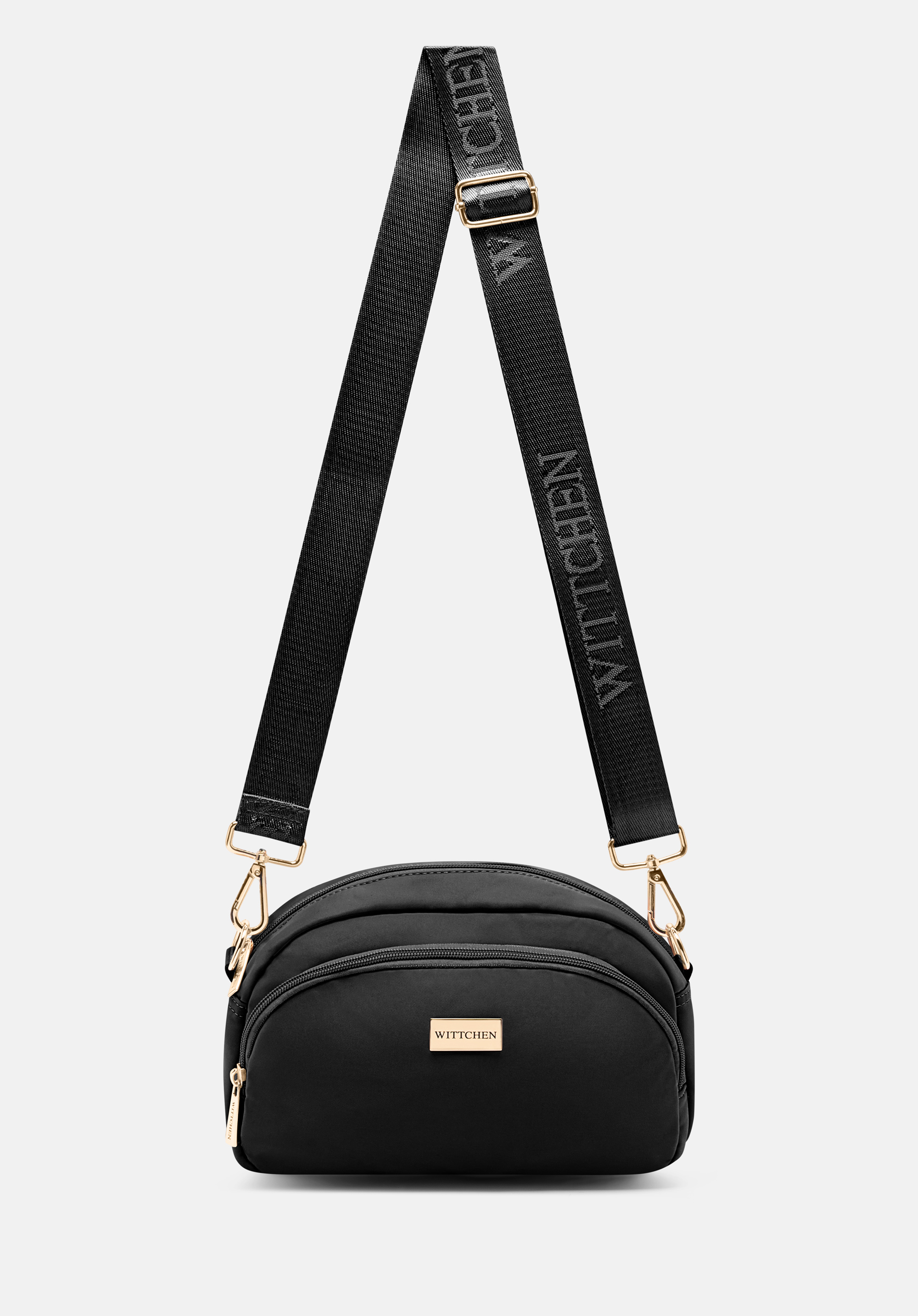 Dámská nylonová crossbody kabelka, černá, 29-4P-204-10, Obrázek 1