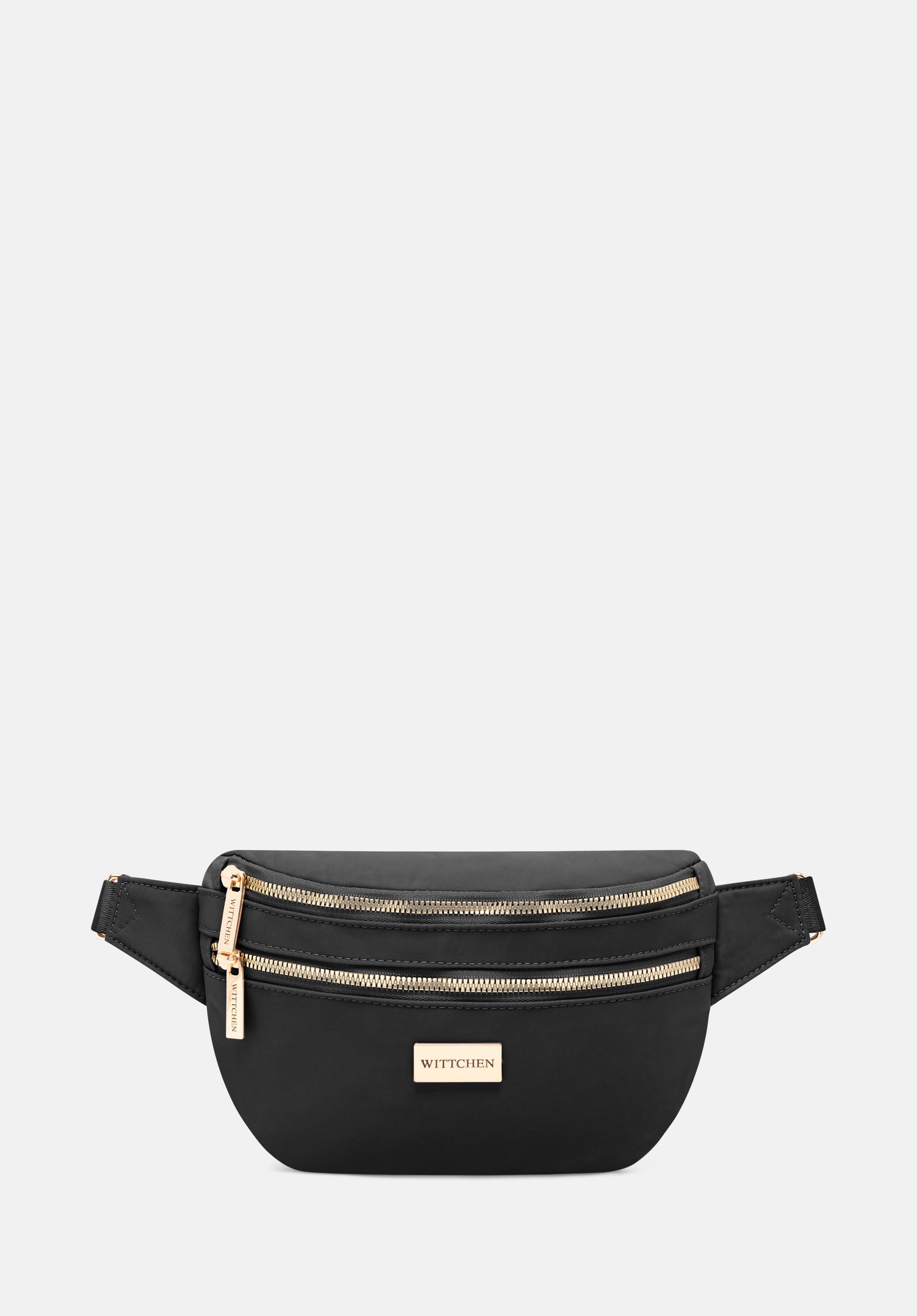 Dámská nylonová taška do pasu s nastavitelným páskem, černá, 29-4P-201-10, Obrázek 1