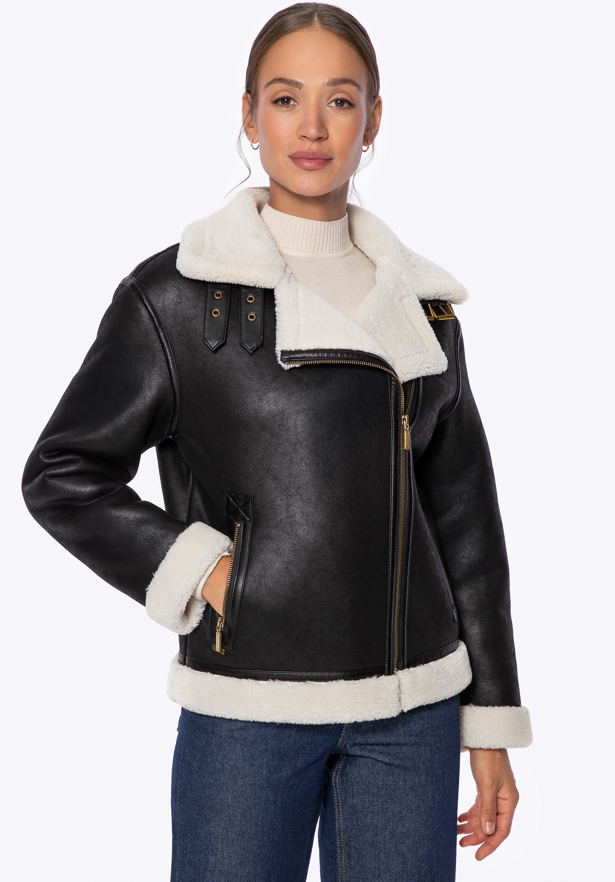 Dámská semišová bunda oversize