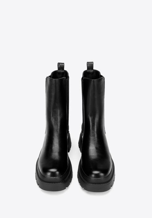 Dámské boty z ekologické kůže se silnou podrážkou ​, černá, 97-DP-803-1-36, Obrázek 3