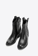 Dámské kovbojské boty s výšivkou, černá, 97-DP-806-1-37, Obrázek 2