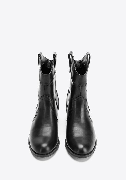 Dámské kovbojské boty s výšivkou, černá, 97-DP-806-1-37, Obrázek 3
