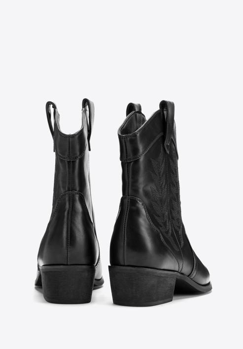 Dámské kovbojské boty s výšivkou, černá, 97-DP-806-1-39, Obrázek 4