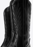 Dámské kovbojské boty s výšivkou, černá, 97-DP-805-1-40, Obrázek 6