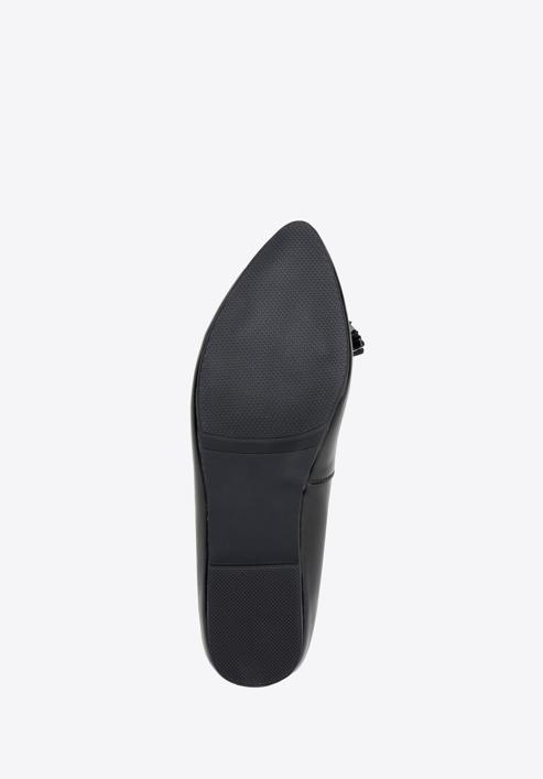 Dámské kožené boty s ozdobnými střapci, černá, 98-D-958-4-36, Obrázek 7