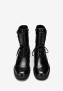 Dámské kožené boty s přezkami, černá, 97-D-520-3-38, Obrázek 3