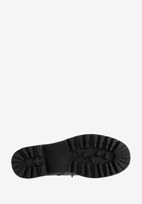 Dámské kožené boty s přezkami, černá, 97-D-520-3-38, Obrázek 5