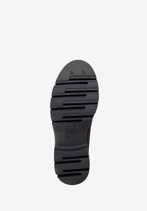 Dámské kožené boty s přezkou na platformě, černá, 98-D-103-9-37_5, Obrázek 6