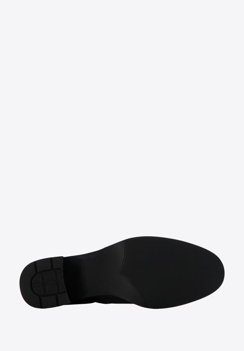 Dámské kožené boty s prošívaným svrškem, černá, 97-D-506-1-37, Obrázek 5