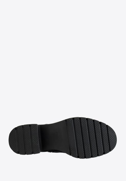 Dámské kožené boty s prošívaným svrškem, černá, 97-D-508-1-35, Obrázek 5