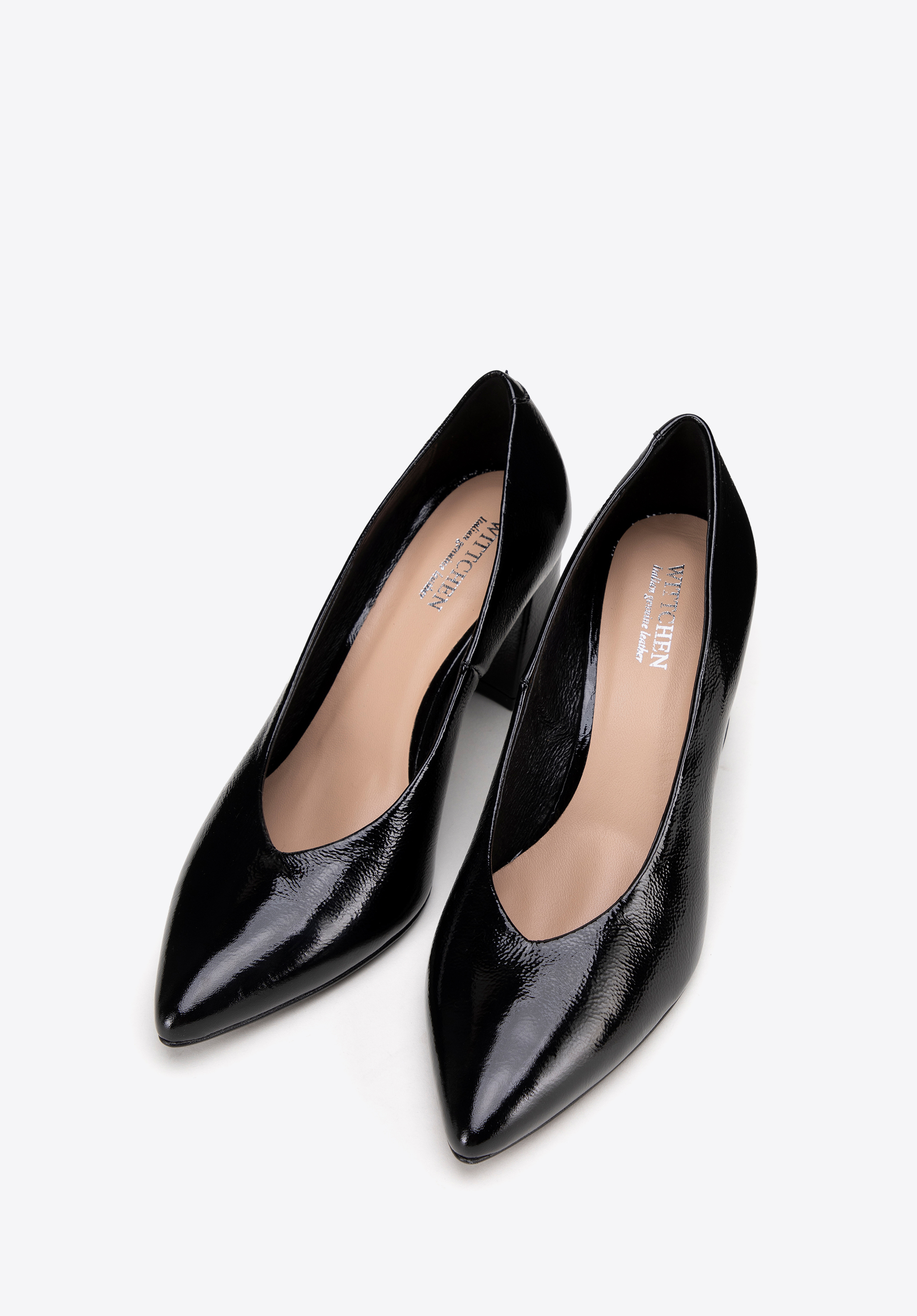 Dámské lakované kožené lodičky, černá, BD-B-806-1-37, Obrázek 1