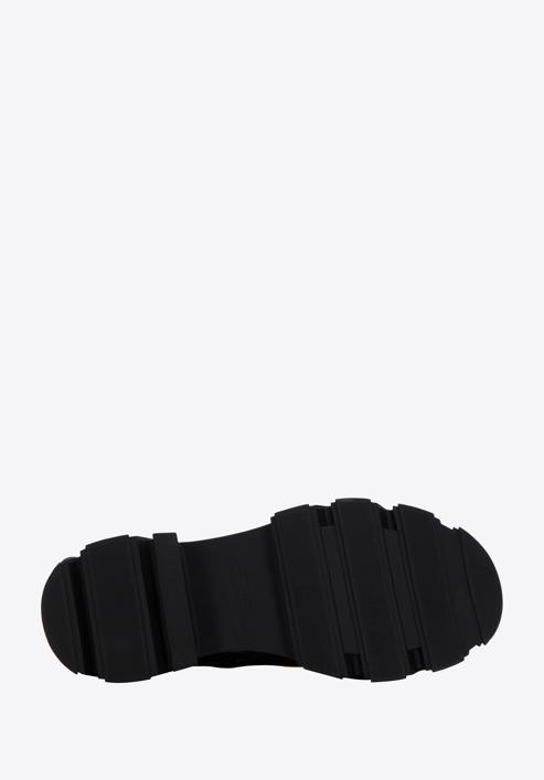 Dámské lakované vysoké boty s řetízkem, černá, 97-D-502-1L-39, Obrázek 5
