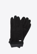 Dámské rukavice s žebrovanými manžetami, černá, 39-6P-020-B-S/M, Obrázek 1