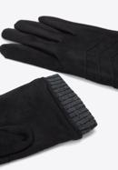 Dámské rukavice s žebrovanými manžetami, černá, 39-6P-020-1-S/M, Obrázek 4