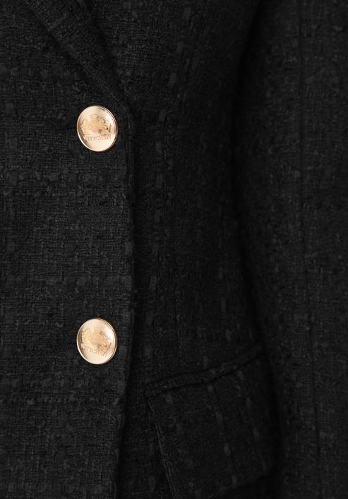 Dámské sako, černá, 98-9X-500-N-M, Obrázek 6