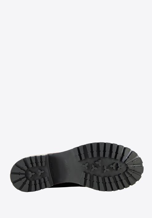 Dámské semišové boty s drážkovanou podrážkou, černá, 97-D-305-1Z-40, Obrázek 5