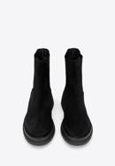 Dámské semišové kotníkové boty se silnou podrážkou, černá, 97-D-308-1-36, Obrázek 3