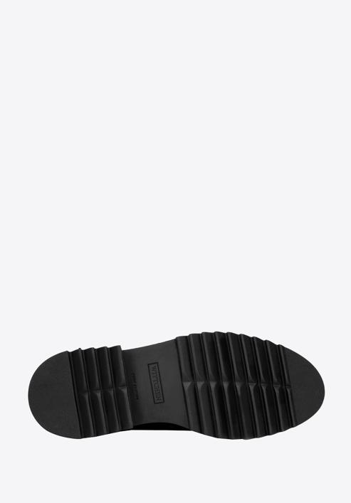 Dámské semišové kotníkové boty se silnou podrážkou, černá, 97-D-308-1-38, Obrázek 5