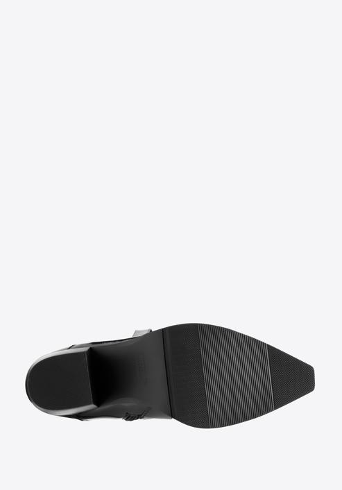 Dámské vysoké lakované kovbojské boty, černá, 97-D-509-1-39, Obrázek 5
