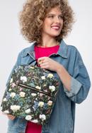 Dámský batoh z ekologické kůže s květinami, černá, 98-4Y-201-0, Obrázek 15