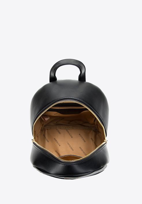 Dámský batoh z ekologické kůže s nýty, černá, 97-4Y-767-9, Obrázek 3