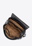 Dámský batoh z umělé kůže s geometrickou přezkou, černá, 95-4Y-044-11, Obrázek 3