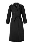 Dámský džínový kabát s páskem, černá, 98-9X-901-1-XL, Obrázek 30