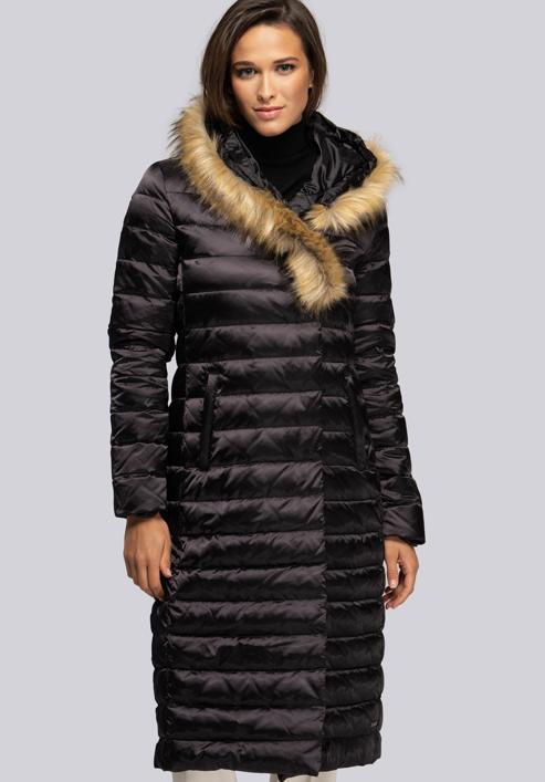 Dámský kabát, černá, 93-9D-408-N-3XL, Obrázek 1