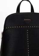 Dámský trapézový batoh z ekologické kůže s nýty, černá, 98-4Y-605-5, Obrázek 4