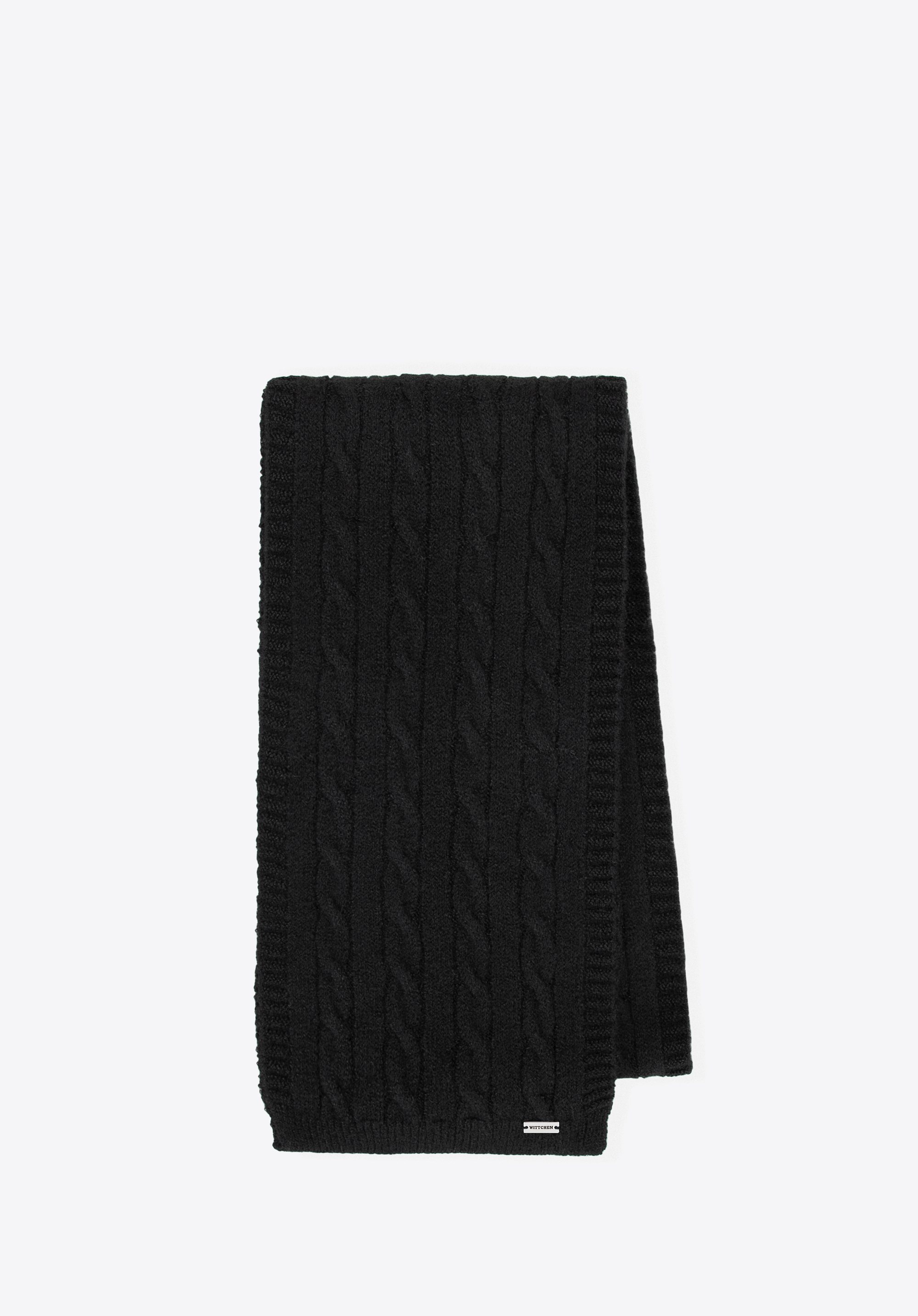 Dámský zimní komplet s copánkovým úpletem, černá, 101-SF-020-1, Obrázek 1