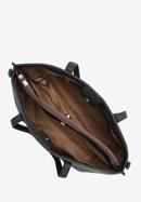 Dvoukomorová dámská kabelka z ekologické kůže s lemovanými stranami, černá, 97-4Y-512-3, Obrázek 4