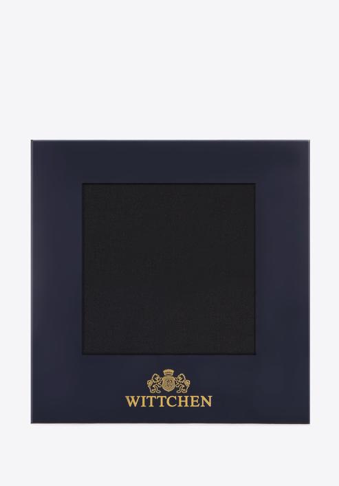 Jednobarevný hedvábný kapesníček, černá, 96-7P-001-5, Obrázek 4