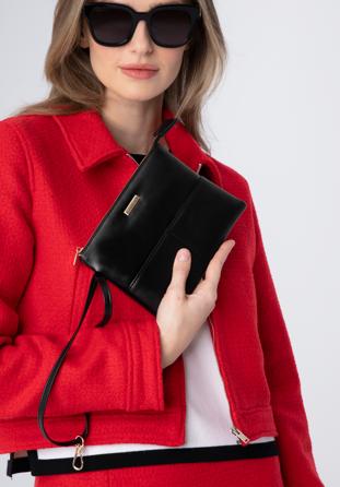 Jednoduchá dámská kabelka z ekologické kůže, černá, 98-4Y-401-1, Obrázek 1