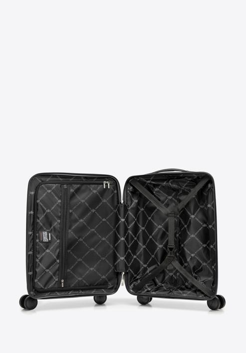 Kabinové zavazadlo z polypropylénu s lesklými pruhy, černá, 56-3T-161-95, Obrázek 5