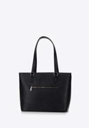 Klasická dámská kabelka z ekologické kůže, černá, 98-4Y-213-1, Obrázek 3