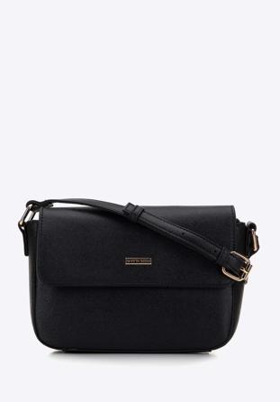 Klasická malá dámská kabelka z ekologické kůže, černá, 98-4Y-215-1, Obrázek 1