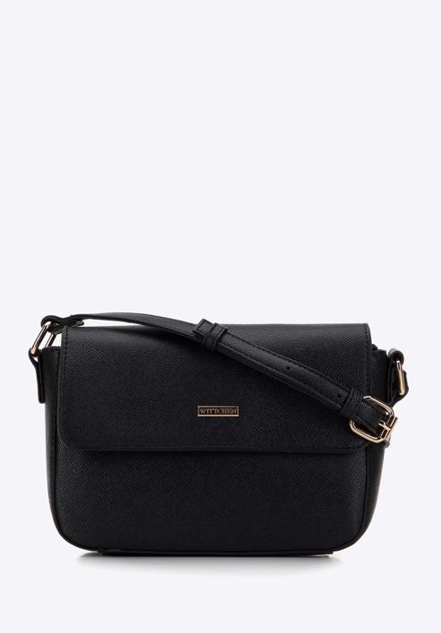 Klasická malá dámská kabelka z ekologické kůže, černá, 98-4Y-215-9, Obrázek 1