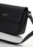 Klasická malá dámská kabelka z ekologické kůže, černá, 98-4Y-215-9, Obrázek 4