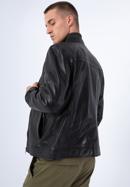 Klasická pánská kožená bunda, černá, 97-09-854-1-L, Obrázek 17