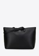 Klasická velká dámská kabelka z ekologické kůže, černá, 98-4Y-501-9, Obrázek 1