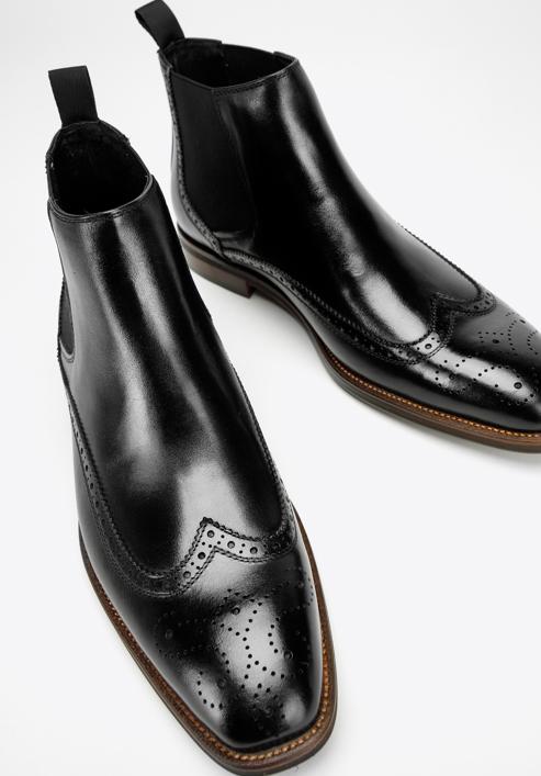 Klasické pánské kožené boty, černá, 97-M-506-1-43, Obrázek 7